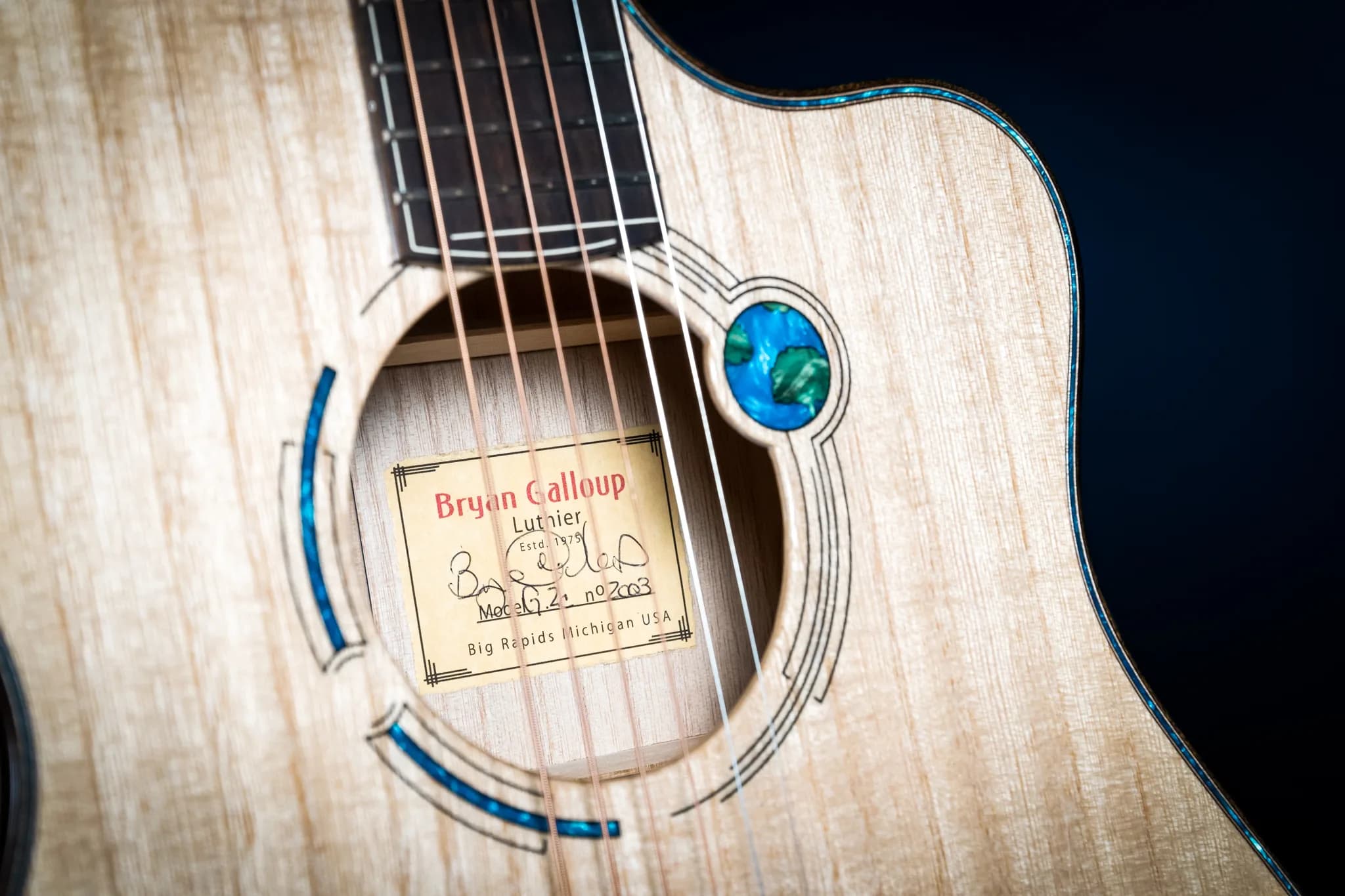 Electric guitar body milled from paulownia